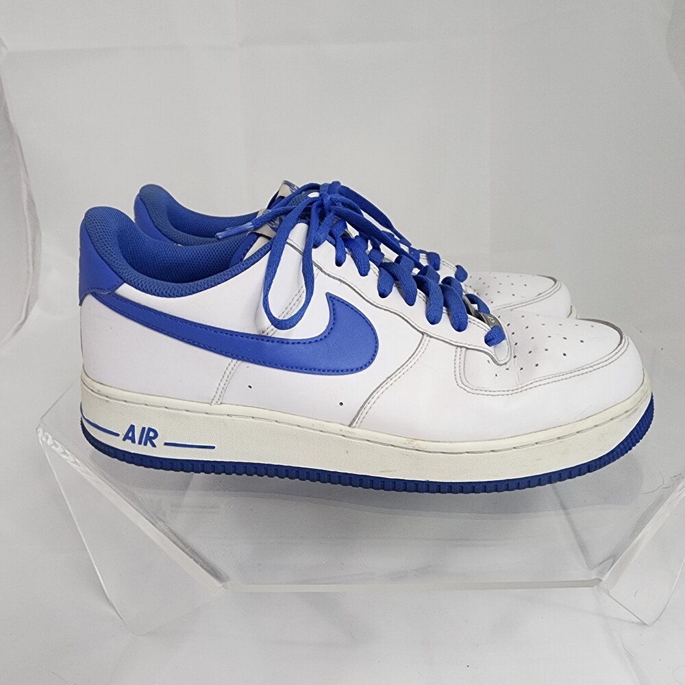 Nike Air Force 1 '07 White/Blue men 12 Low top Leather Sneakers 2022